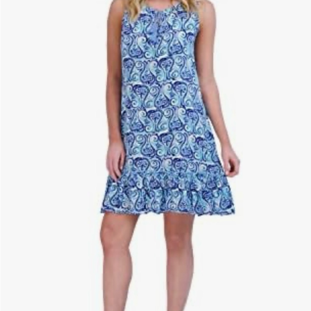 Stella Parker womens Ruffle Hem Tassel Dress Dress Size Medium